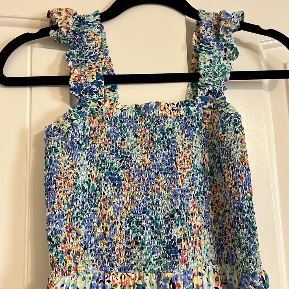 Multi Colored Floral Smocked Midi Dress! - Picture 4 of 11